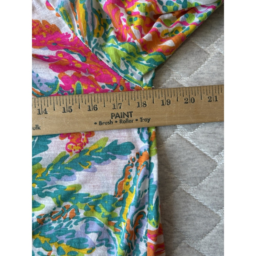 Lilly Pulitzer Dress Womens XS Multicolor Floral Beach Vacation Fringe Colorful - Picture 5 of 6